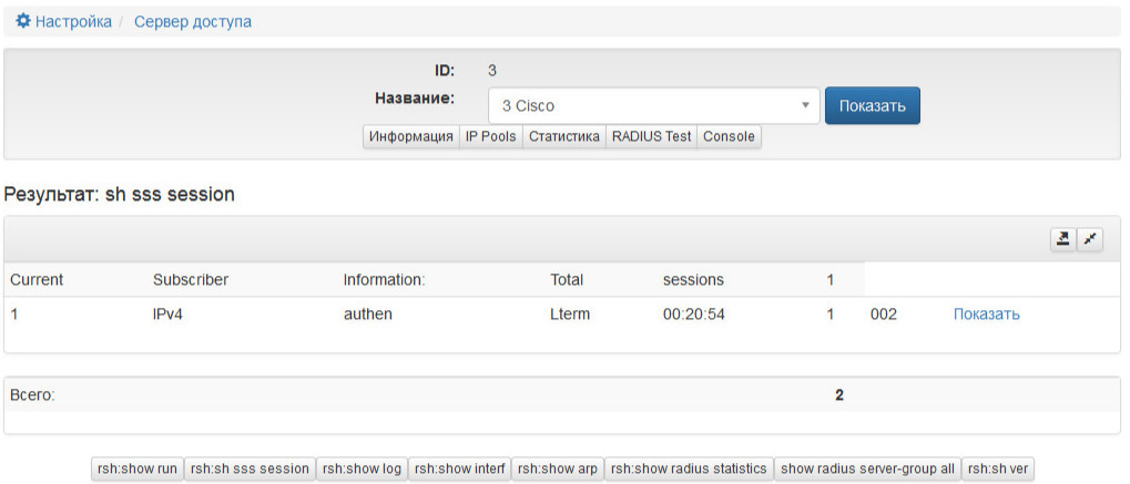 Cisco ISG Sessions